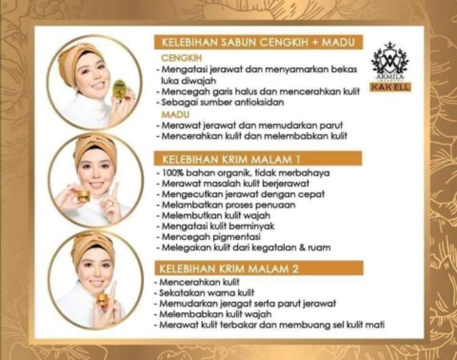 Shop Malaysia Kak Ell 3 In 1 Glowing Beauty Shopee Singapore