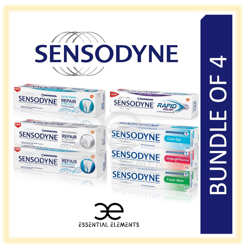 SENSODYNE [BUNDLE OF 4] TOOTHPASTE REPAIR AND PROTECT/Whitening/Multi