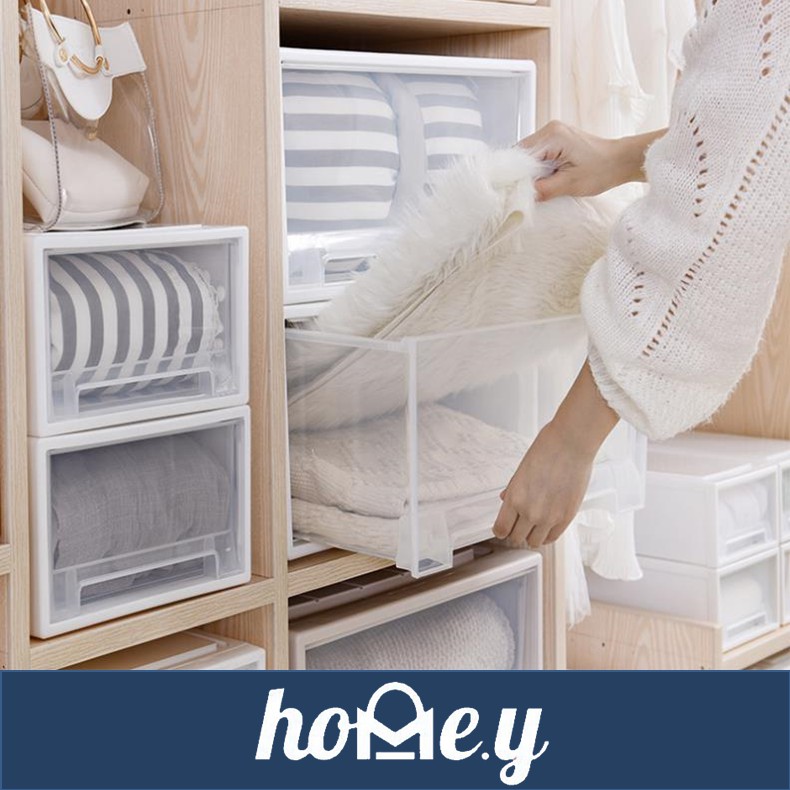 Plastic Stackable Drawers With Transparent Pull Out Drawer Oem