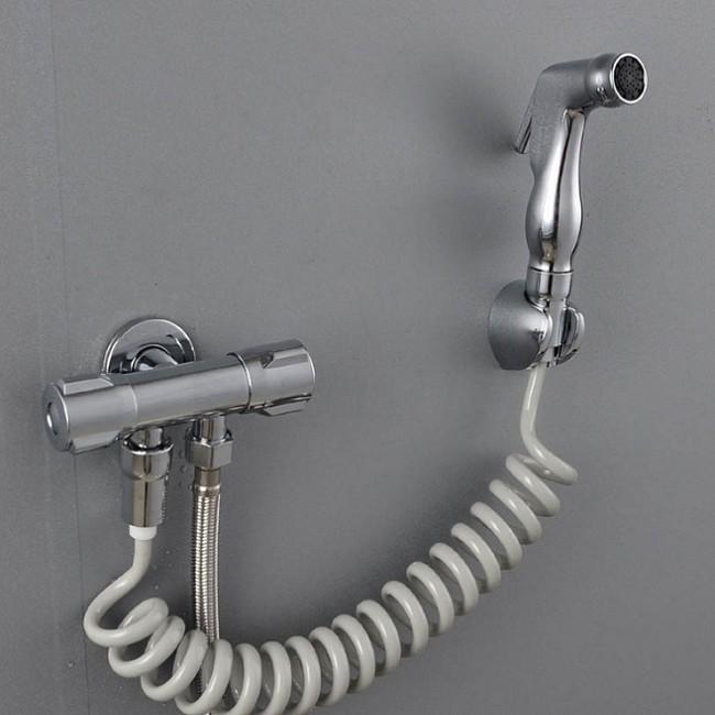 Bathroom Toilet Shattaf Adapter Sprayer Bidet Shower Head Shower