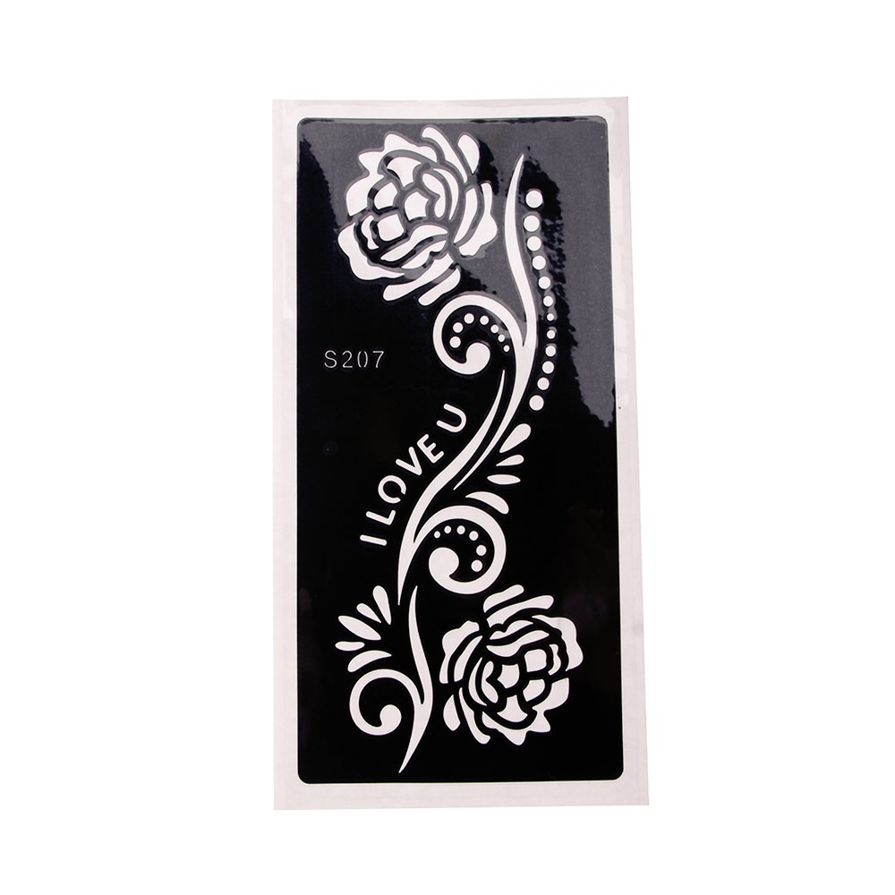 martin1 1 sheet tattoo templates waterproof tattoo print stencil temporary tattoo geometry henna stencil flower image plate tool body art black stamp plates shopee singapore