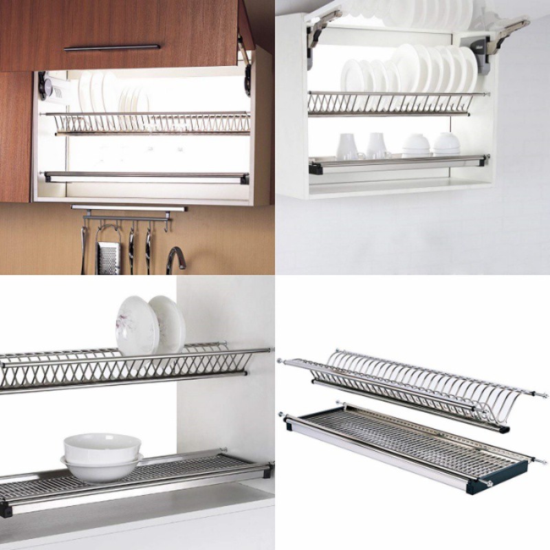 Stainless Steel Dish Rack Kitchen Cabinet Dish Drainer Shopee Singapore
