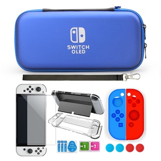 11 In 1 New Portable Travel Case Screen Protector Thumb Grip Game Accessories for Nintendo Switch OLED Accessories