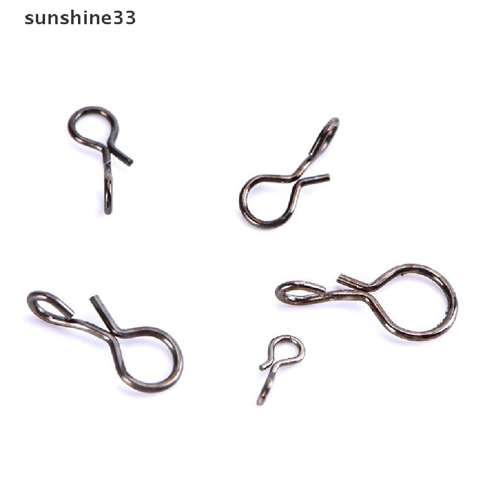 SY  25pc Fly Fishing Quick Change Flies Hook Lures Stainless Steel Lock Fishing Snap SY