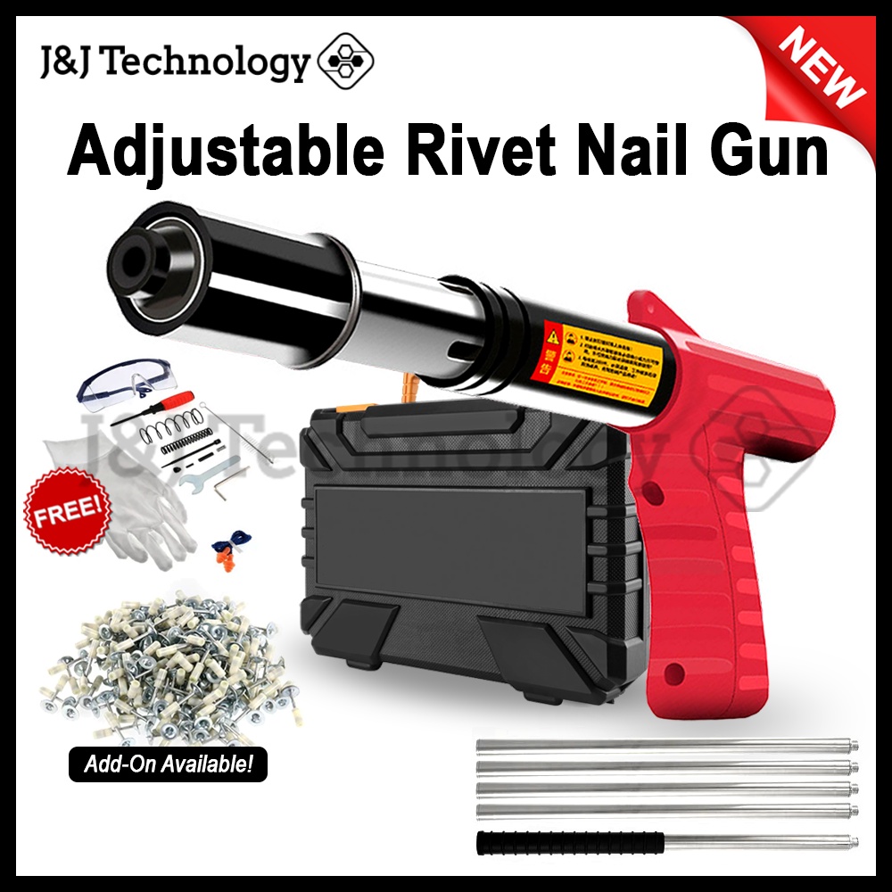 JNJ Technology Adjustable Nail Gun Manual Steel Nails Gun Rivet Tufting