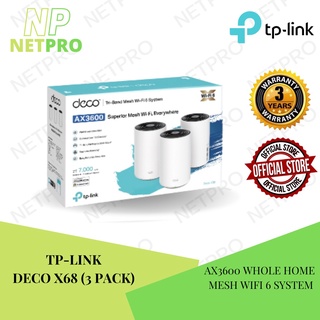 TP-LINK DECO X68 (3 PACK) AX3600 Whole Home Mesh WiFi 6 System