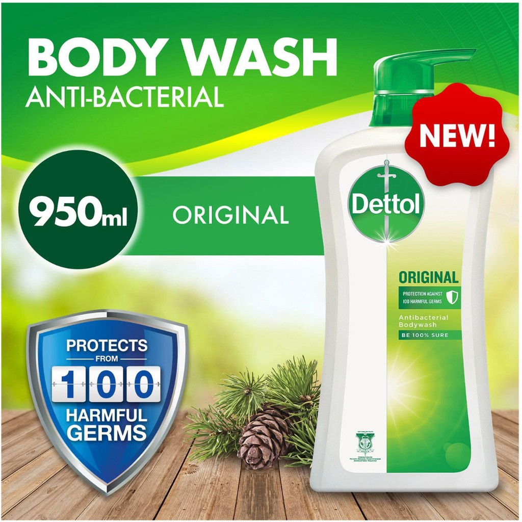 Dettol Body Wash pHBalanced AntiBacterial Original 950g Shopee Singapore