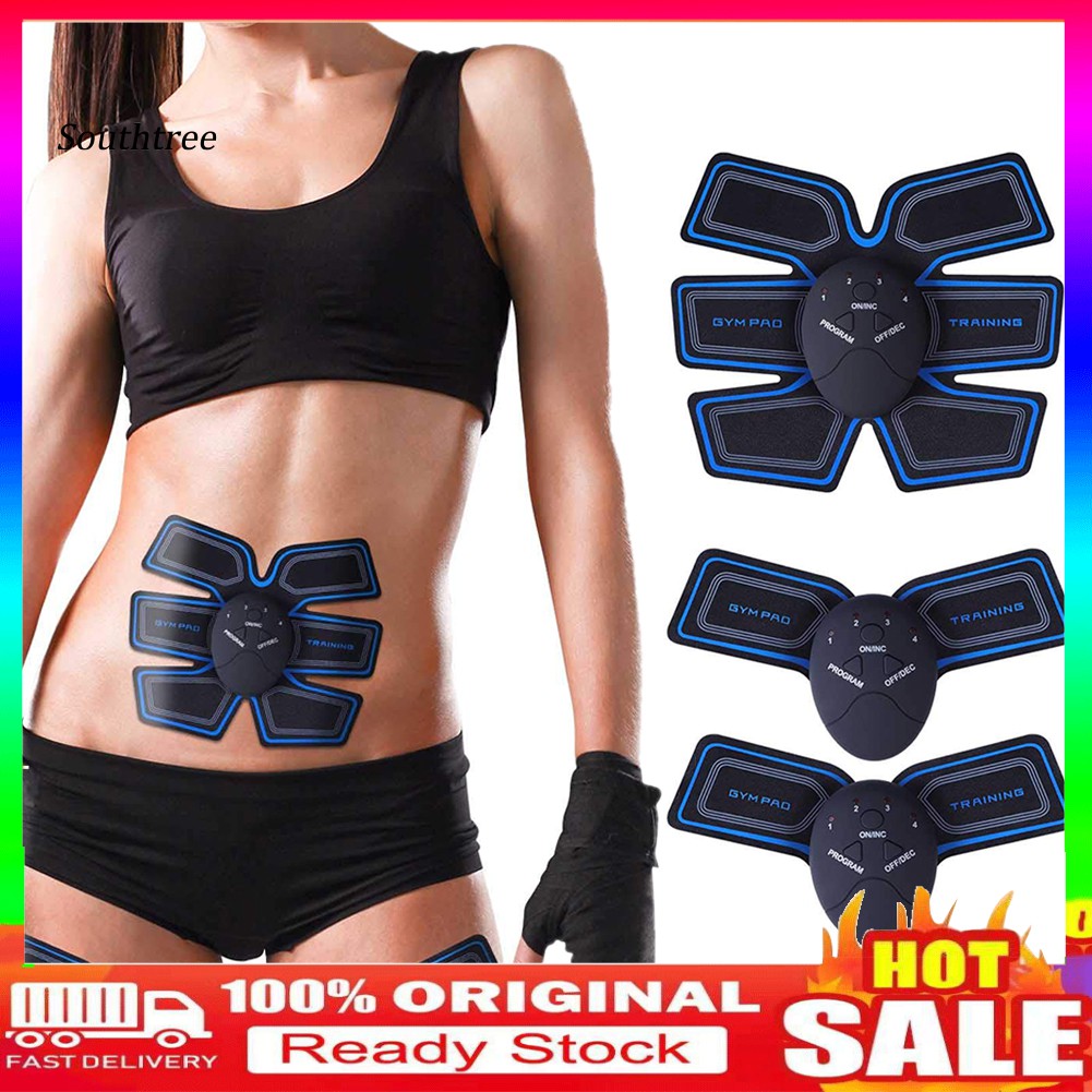 Ready Stock Ems Wireless Smart Muscle Toner Abdominal Training Slim Fitness Workout Belt Shopee Singapore