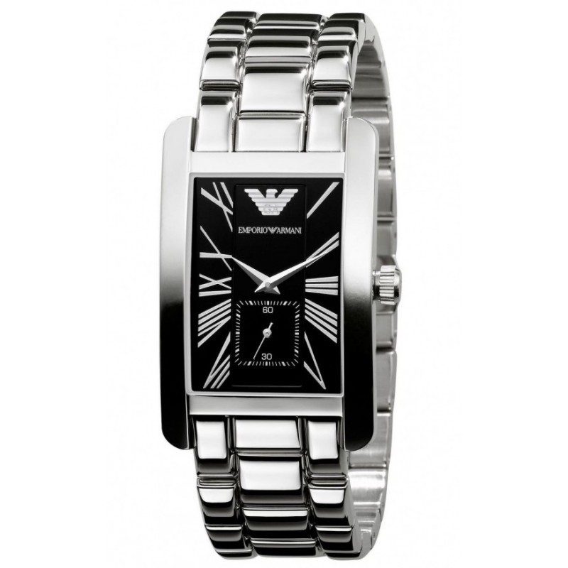 emporio armani mens rectangular watch