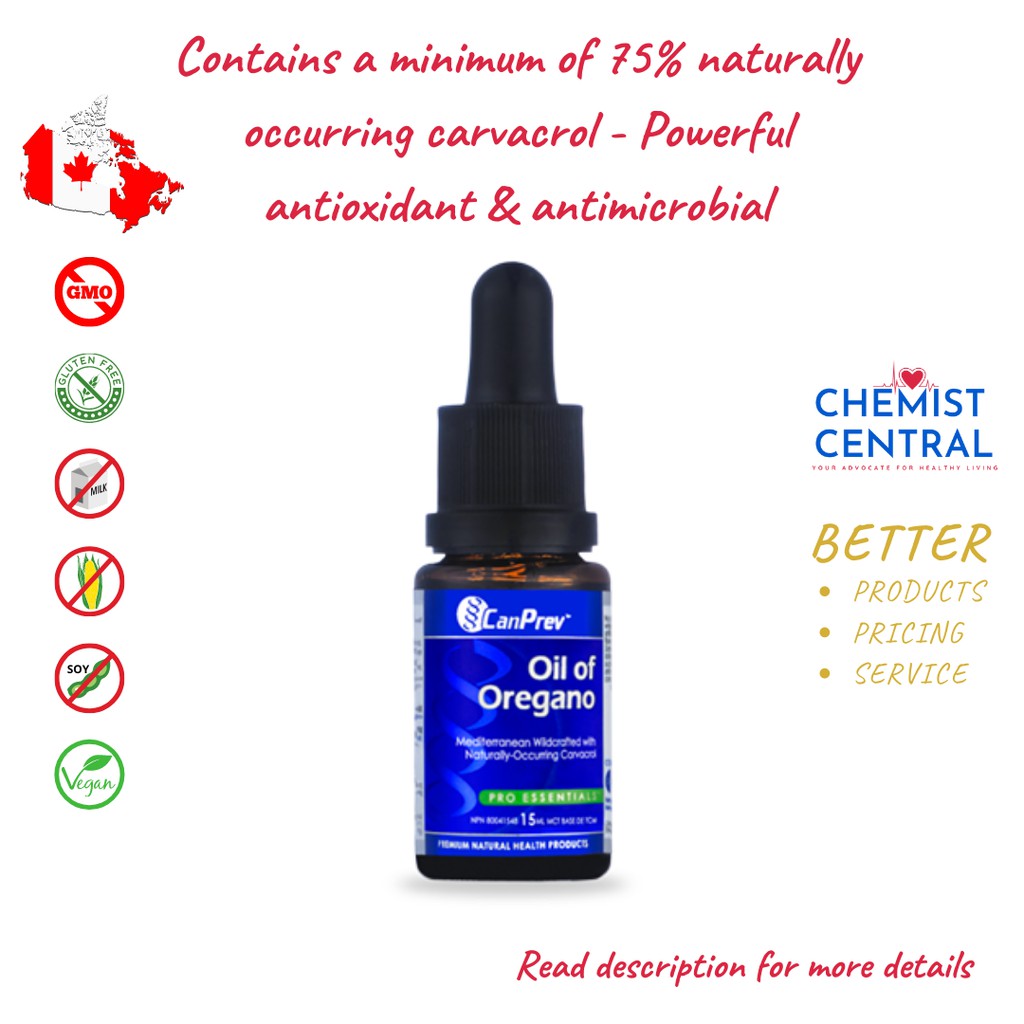 Oil of Oregano Powerful Antioxidant & Antimicrobial [15ml] CanPrev