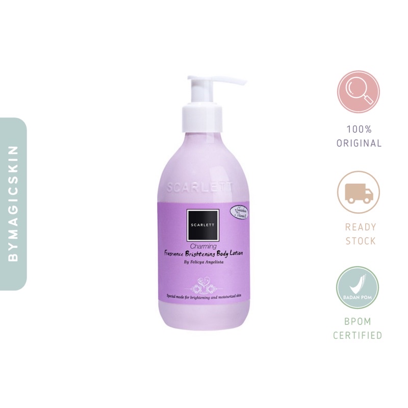 Scarlett Whitening Body Lotion Charming 300ml Shopee Singapore