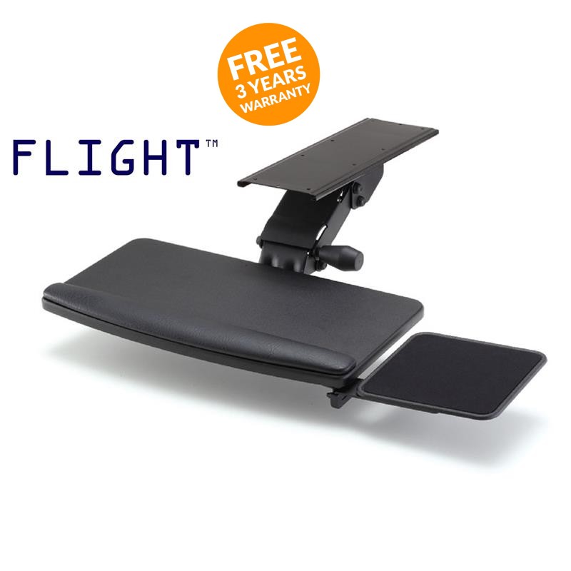 Flight Keyboard Tray Adjustable / Rotate / Swivel / Under desk *3 Years