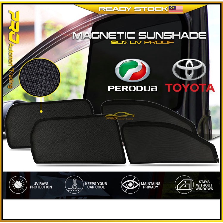 Magnetic Car Sun Shade Perodua Toyota Car Auto Side Window Curtain Car ...