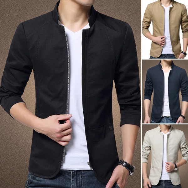 Men Jacket Male Jacket Coat Slim Fit Blazers Shopee Singapore