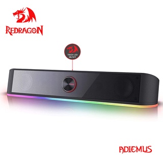 Redragon GS560 Adiemus aux 3.5mm stereo surround music smart RGB speakers column sound bar for computer PC loudspeakers