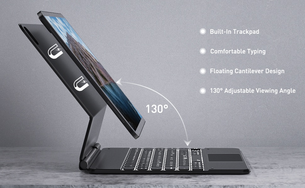 Goojodoq for ipad magic keyboard Case for Air 4/Pro 11 2021 floating