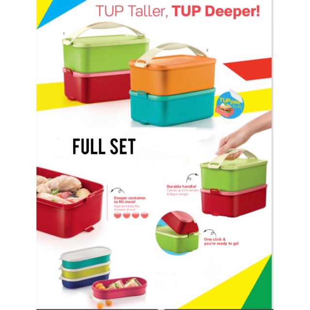 Tupperware Click to Go Tall (Full set) Shopee Singapore