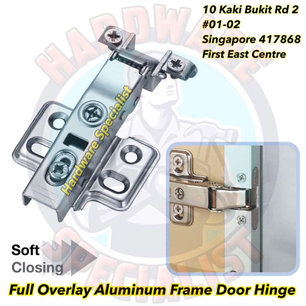 Soft Closing Hinge For Aluminum Glass Door Frame 1 Piece