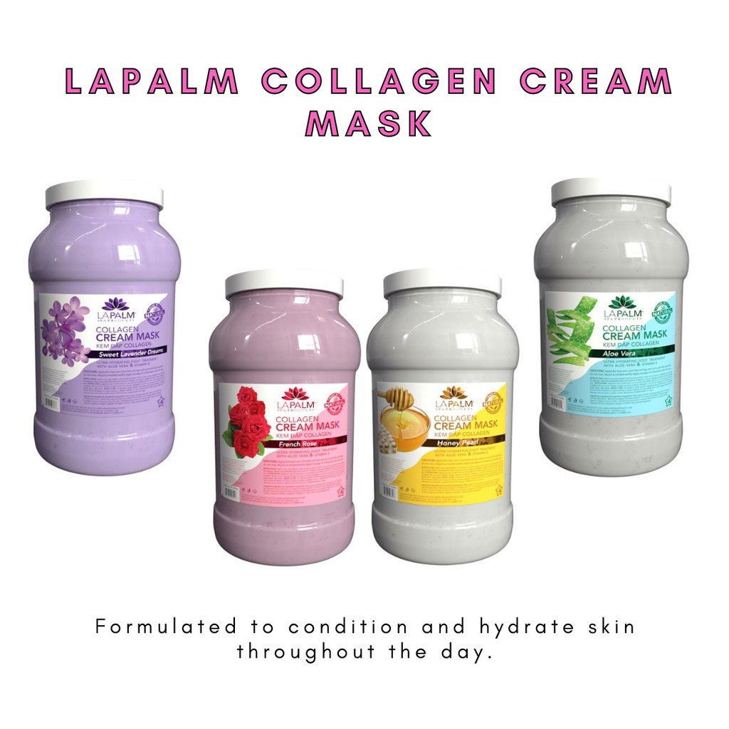 LAPALM Collagen Cream Mask (Aloe Vera/Rose/Honey Pearl/Lavender ...