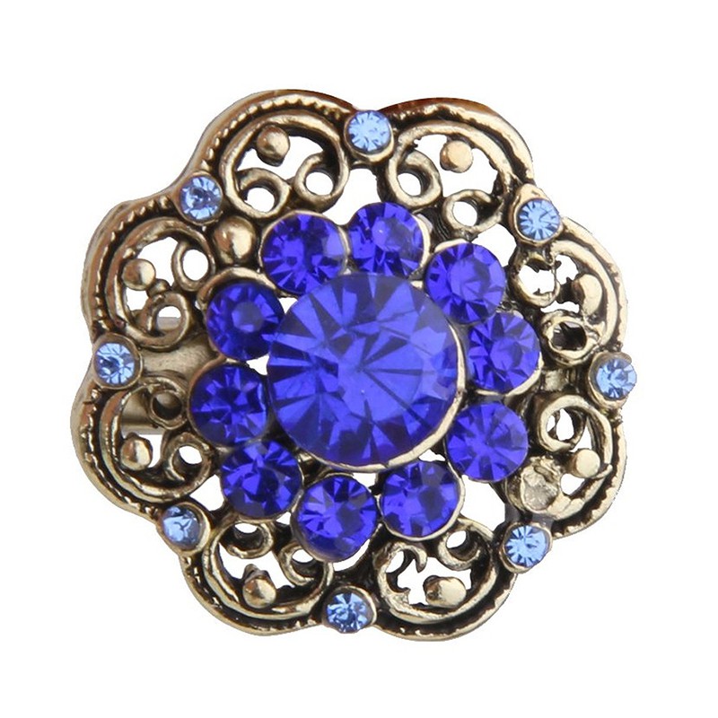 small blue brooch