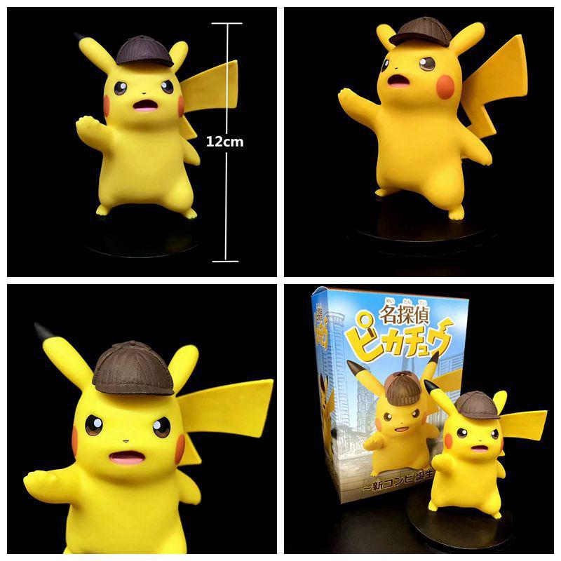 Anime Manga Action Figures Toys Games Pokemon Pikachu Cos Detective Conan Pikachu Collectible Decoration Best Gifts