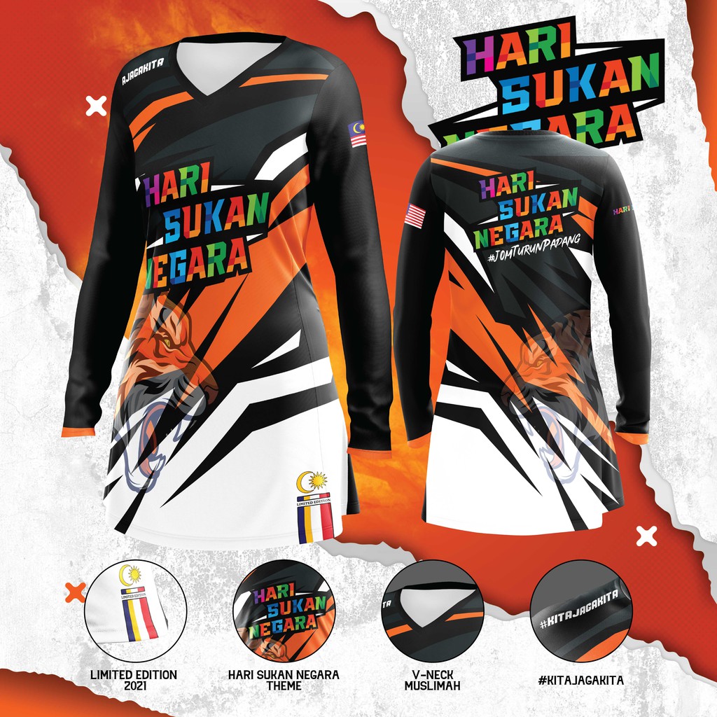 National Sports Day Special Edition Shirt Hari Sukan Negara Unisex Microfiber Interlock Sublimation Shopee Singapore