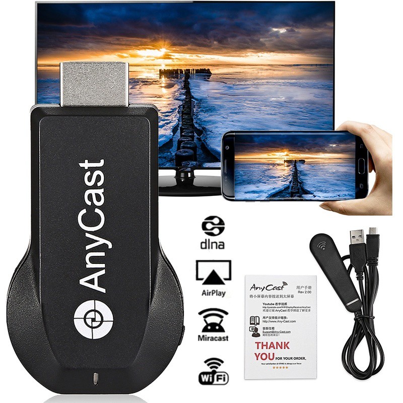 Anycast M100 4k Support Tv Mirroring Cast Wifi Dongle Airplay Miracast Dlna For Android Ios Laptop Projector Devices Shopee Singapore