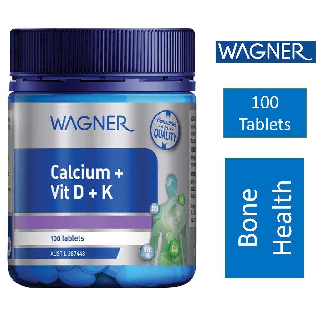 Wagner Calcium + Vitamin D + K 100 Tablets Shopee Singapore
