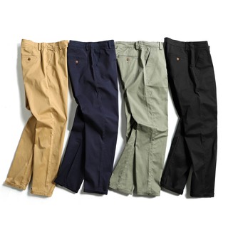 Image of Men Plus Size Casual Pants Big Size Cotton Chinos Army Green,Black,Khaki,Blue