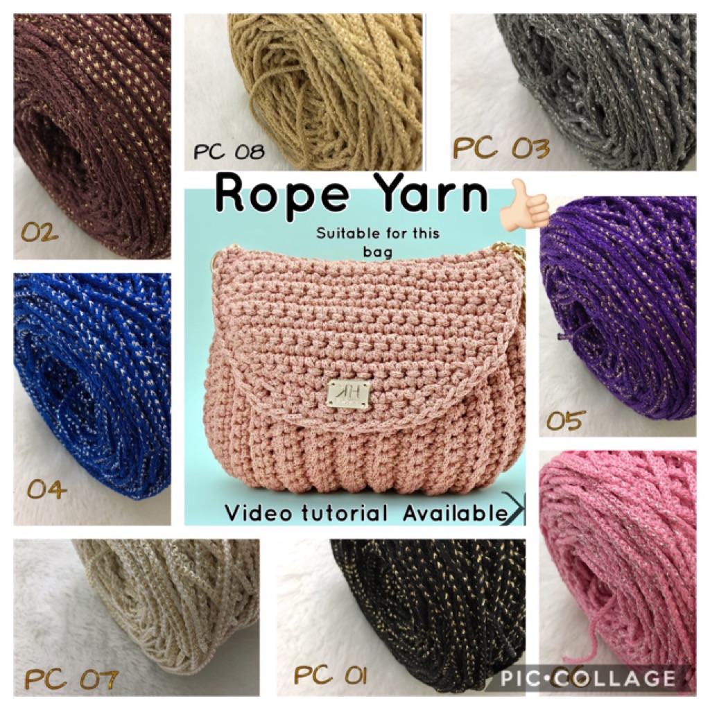 250 gr Rope yarn for crochet bag macrame cord Shopee Singapore
