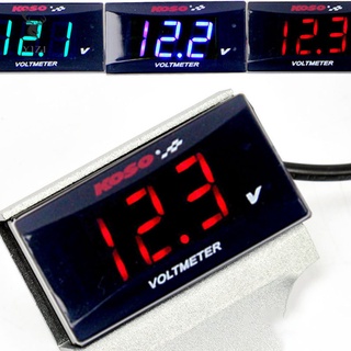Y1ZJ KOSO Voltage Meter With Bracket 12V-150V LED Digital Display Voltmeter Car Motorcycle Volt Gauge Panel Meter