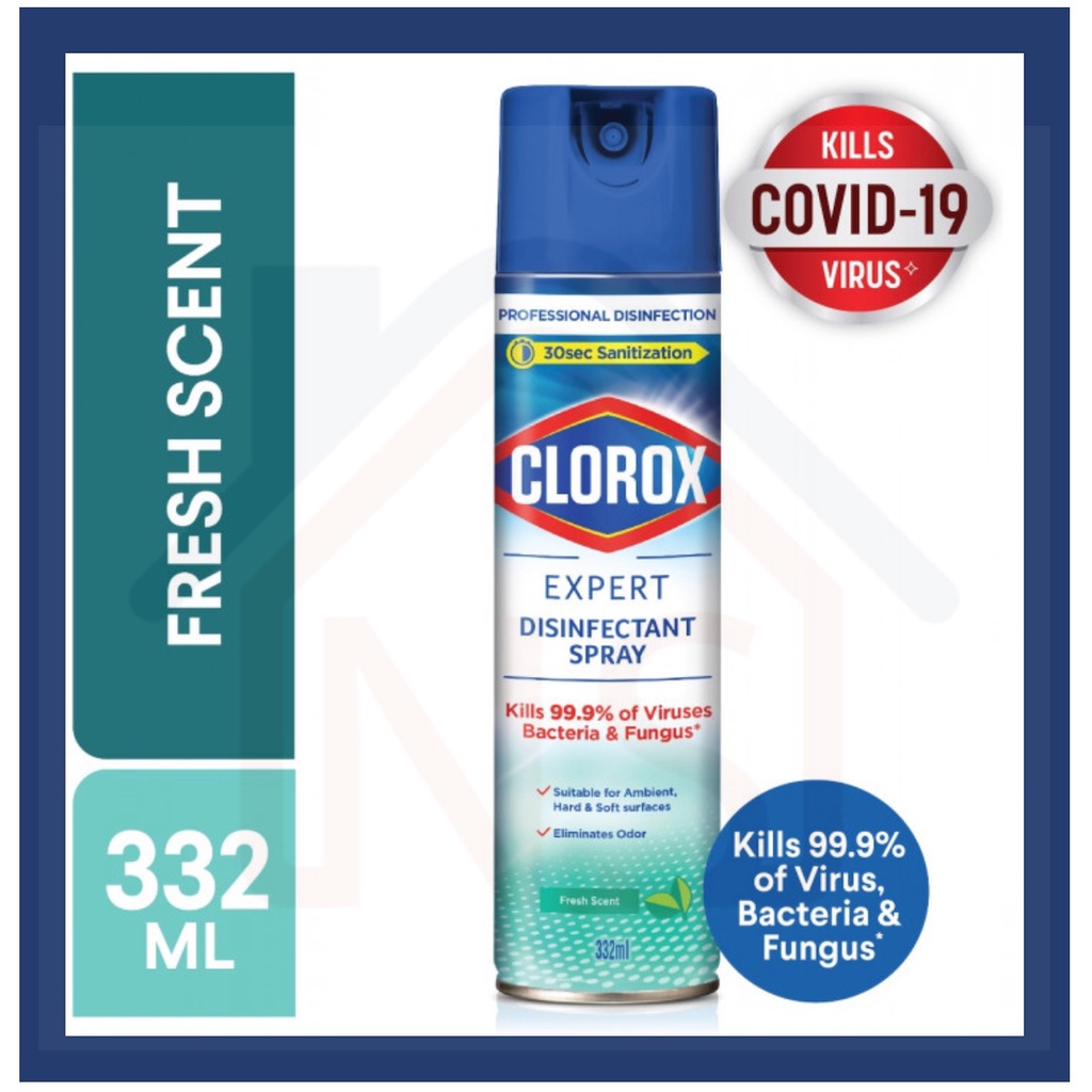 CLOROX Expert Disinfectant Spray 332ML (Kills Covid19 Virus) Shopee