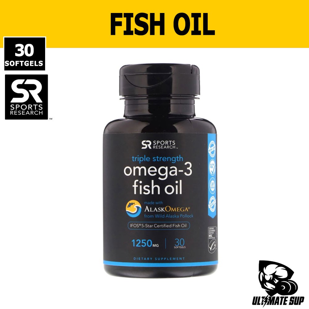 Sports Research, Alaska Omega, Omega 3 Fish Oil, Triple Strength, Manage heart disease, Lower