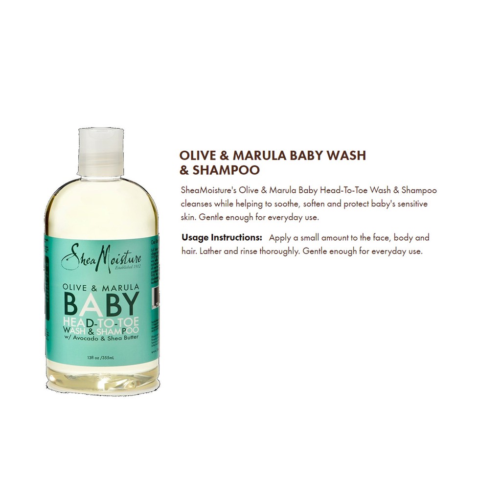 olive and marula baby wash