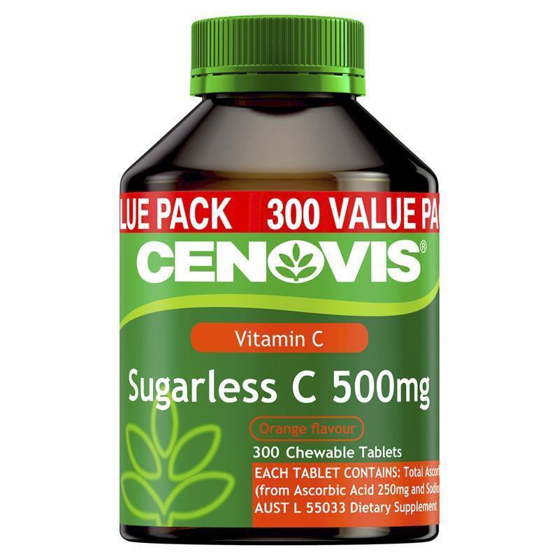 Cenovis Vitamin C 500mg Sugarless 300 Chewable Tablets