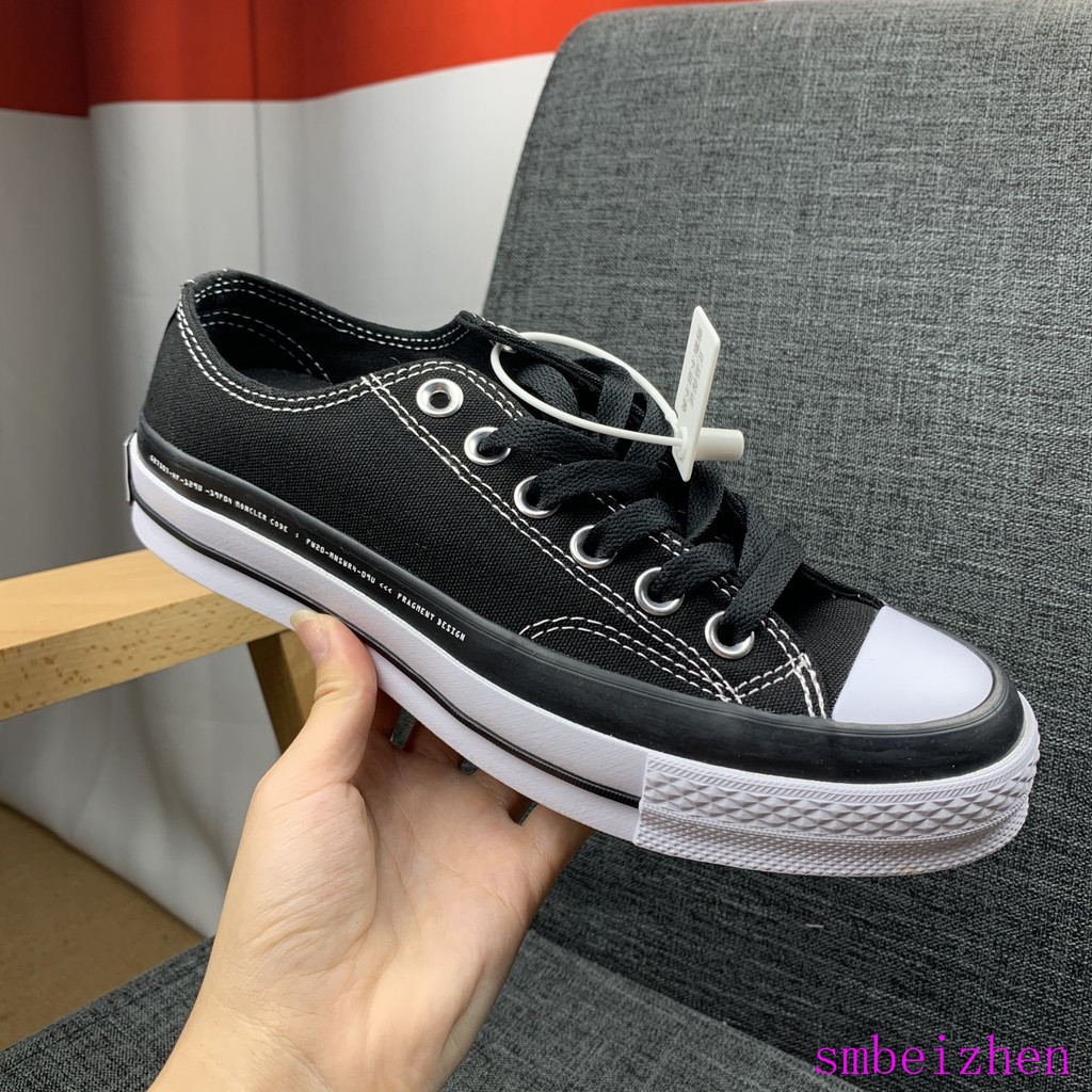 Fragment Design X Moncler X Converse Three Joint Black Canvas Shoes Shopee Singapore