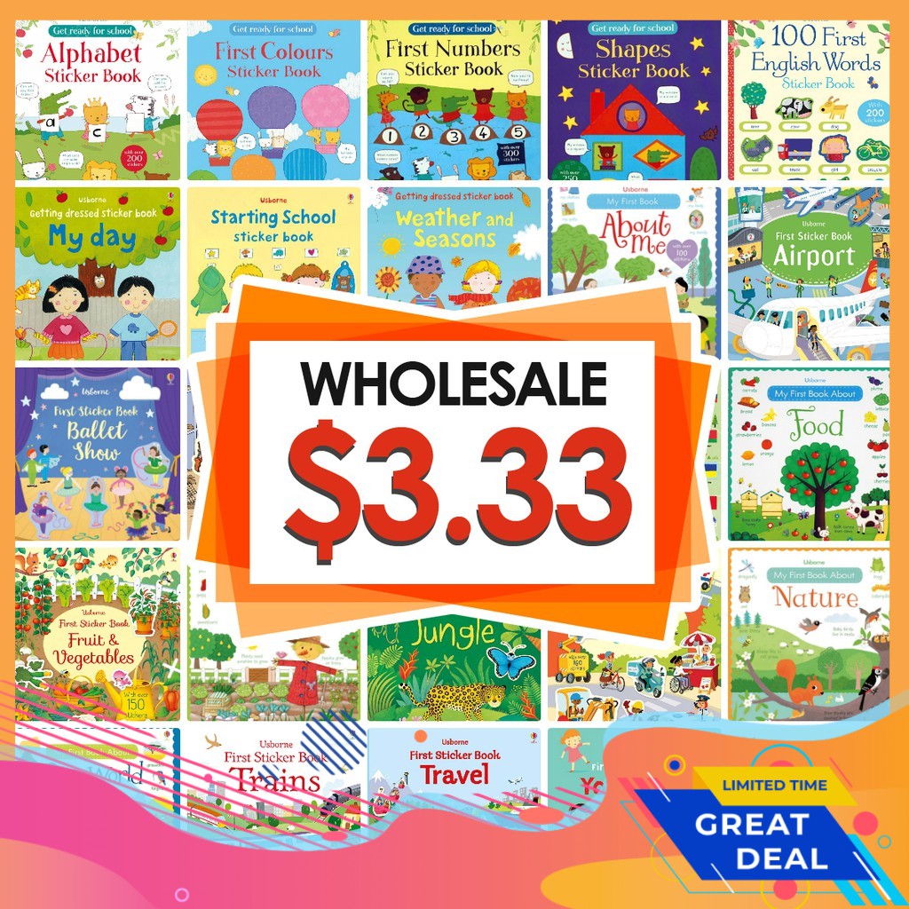 Part 1 Of 2 Usborne Sticker Book Educational Activity Books Shopee 