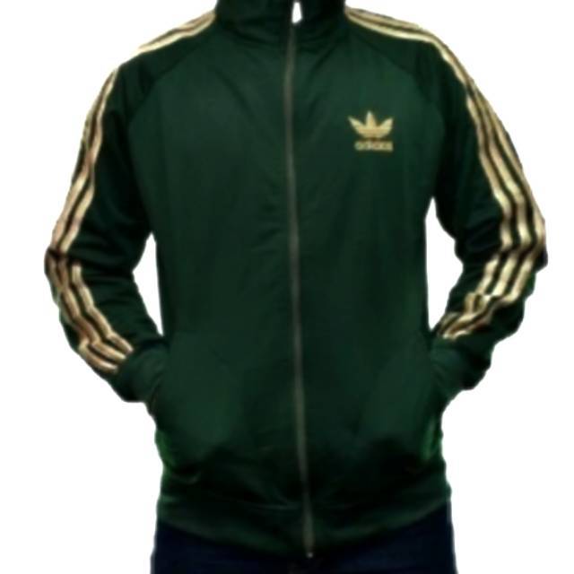 adidas jacket green and gold