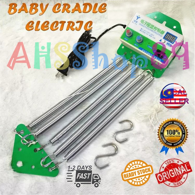 Shop Malaysia Baby Cradle Electric Music Spring Buai Buaian Bayi Elektrik Electronic Crib Automatic Bounce Timer Rockero Shopee Singapore