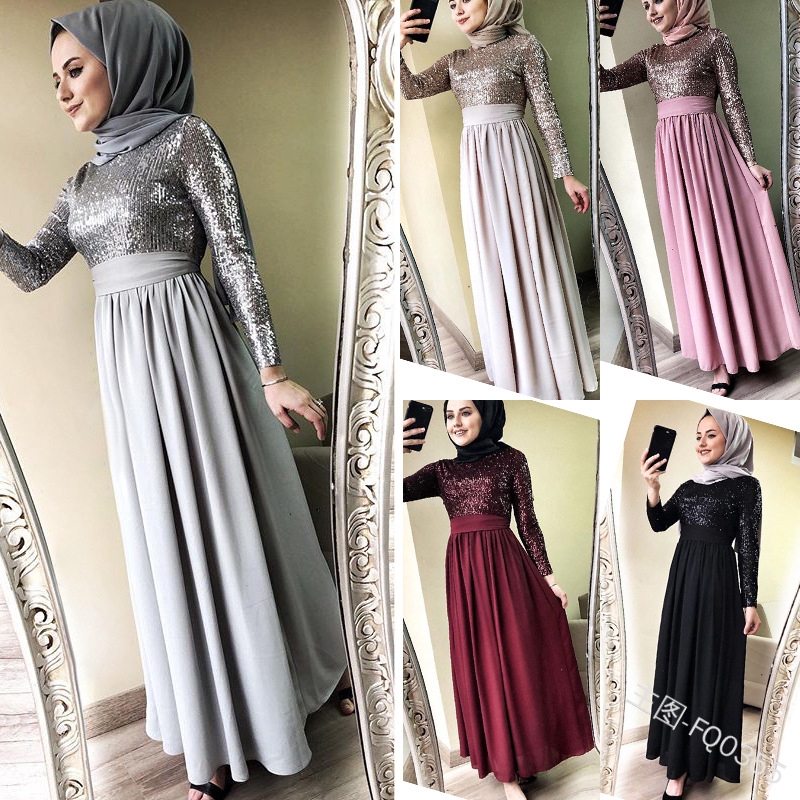 glitter dress muslimah