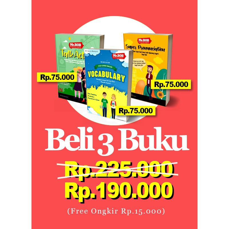 Package 3 Books Free Audio E Book Original English Jago Book Mr Bob Kampung English Pare Shopee Singapore