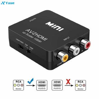 Mini RCA to HDMI 1080P RCA Composite CVBS AV to HDMI Video Audio Converter AV2 HDMI 【Yuee】