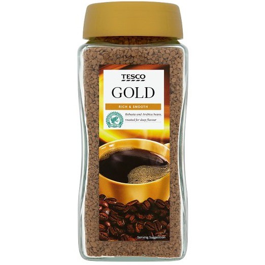 Coffee Instant Tesco Gold Blend Robusta Arabica Freeze Dried [100g