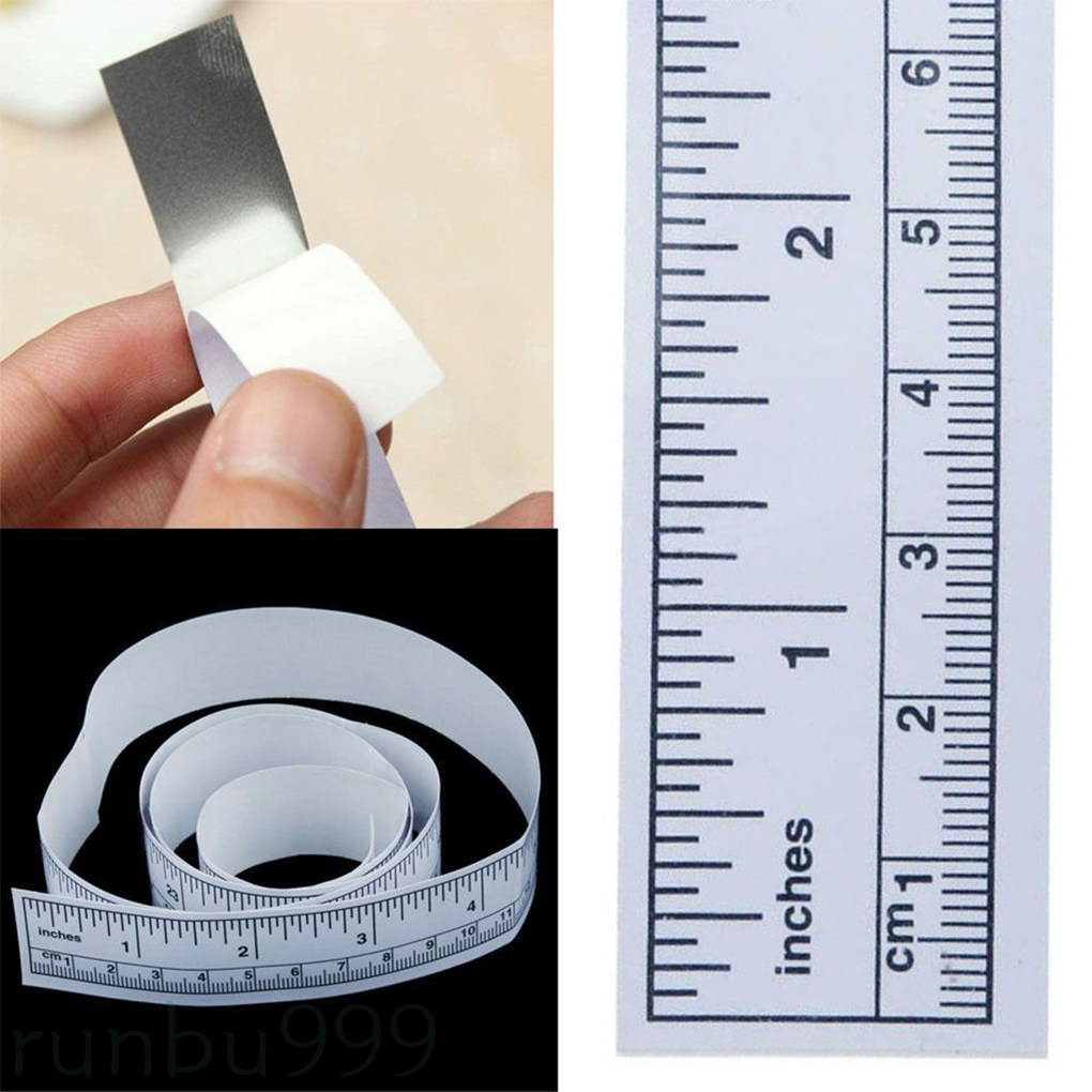 Self-Adhesive Metric Measure Tape Ruler Sew Machine Cut Table Edge Sticker 1.5M 