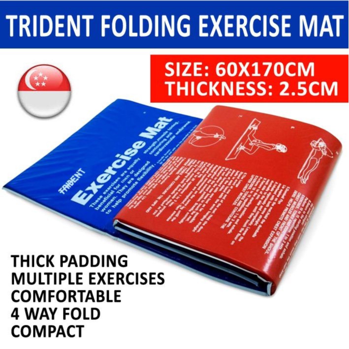 Trident Comfortable Folding Exercise Mat Reversible Shopee Singapore