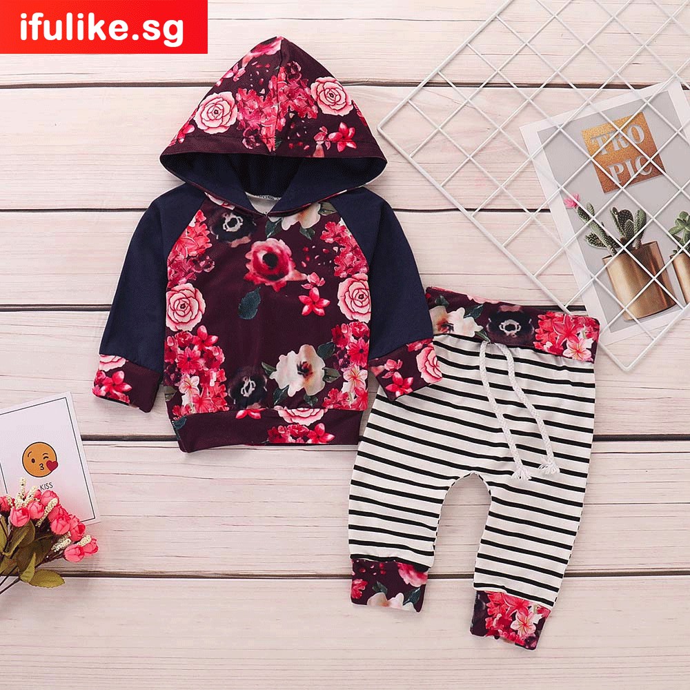 girls floral hoodie