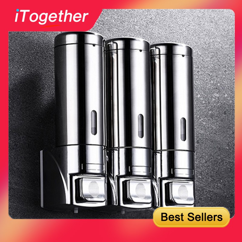 iTogether Soap Dispensers NoDrill Shampoo Shower Dispenser 300ml*3