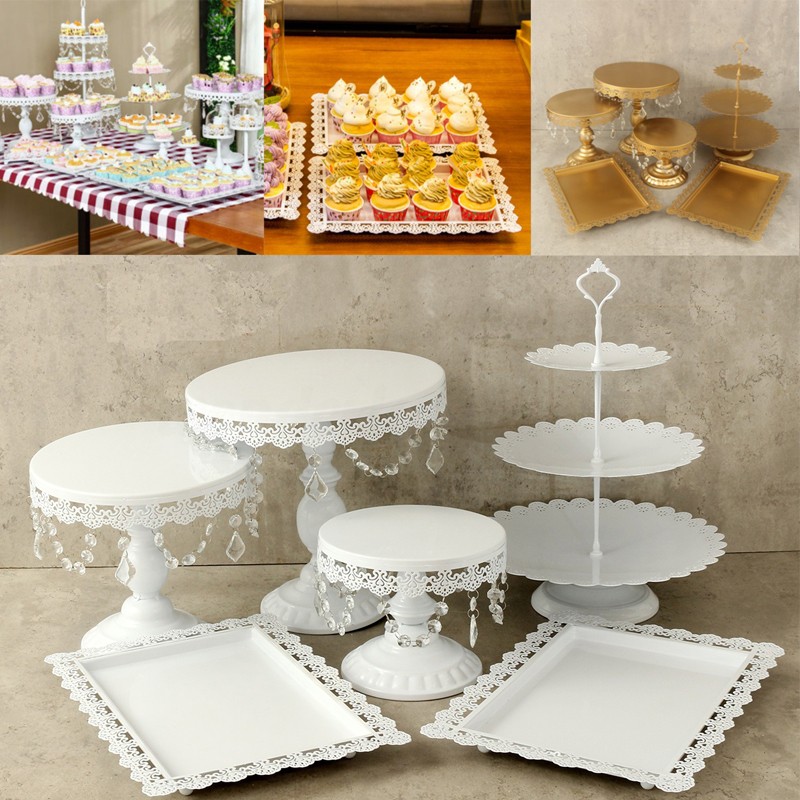 White and Gold Porcelain Cake Stand