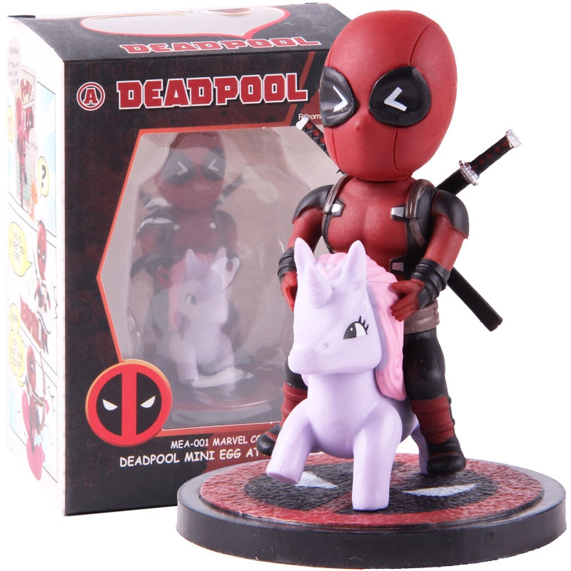 20 Type Marvel Q Version Deadpool Figure Mini Egg Attack Series Deadpool Riding Unicorn Action Figure Model Toy Shopee Singapore