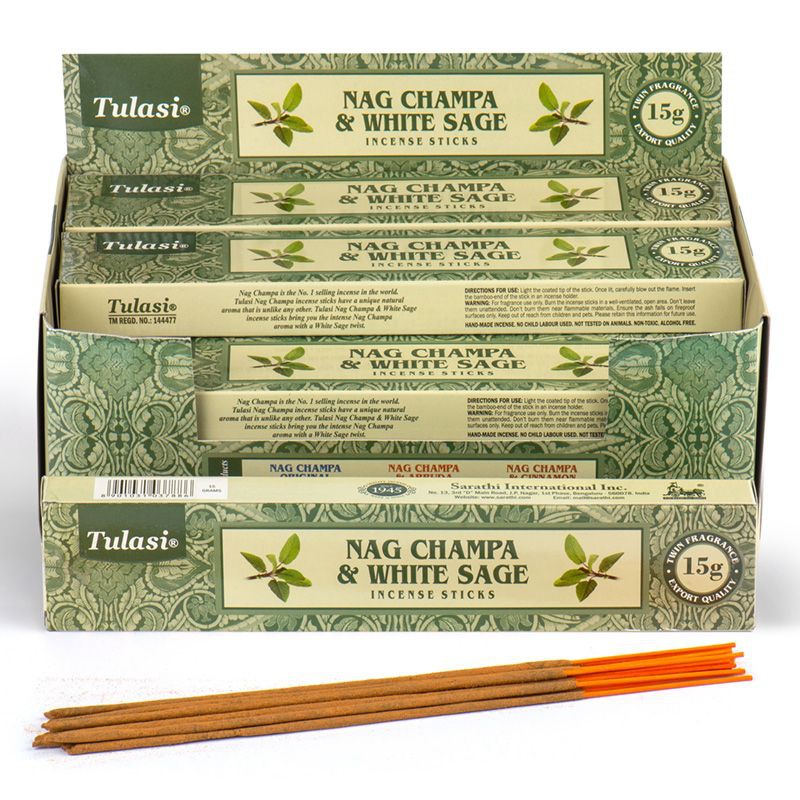 TEN smudge smudging Hem White Sage Incense Sticks 10 Boxes 8 sticks per box 